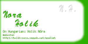 nora holik business card